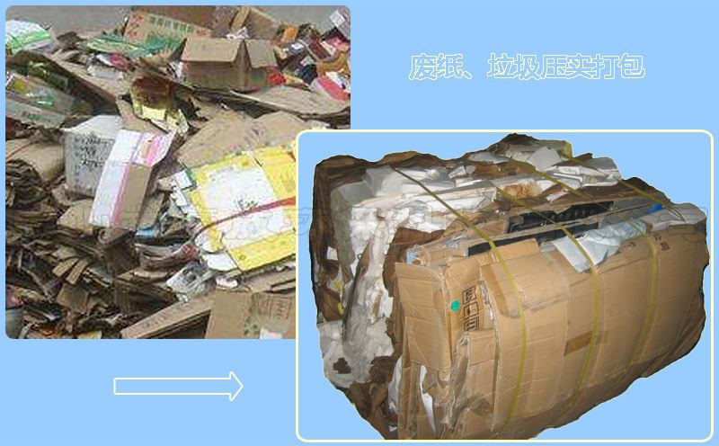 廢紙打包機QD202應用 廢紙打包機QD202應用